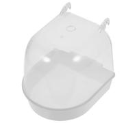 RORPOIR Caged Bird Bath for Small Birds and Parrots with Cover and Parakeet Shower