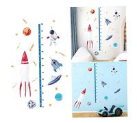 RORPOIR Cartoon Outer Space Height Chart Wall Stickers for Boys and Girls Rooms Nursery Bedroom Decor Home Height Growth Measurement Decals