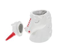 RORPOIR Ceramic Fantasy Creature Cocktail Cup 350ml White Smooth Lovely Water Cup with Excellent Stability and Unique Shape for Home Bar and Dining Use