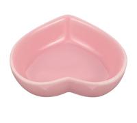 RORPOIR Ceramic Heart Shaped Hamster Bowl Non-tip Small Pet Food Dish for Guinea Pigs Rabbits Cage Accessory Pink