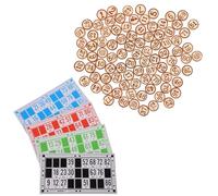 RORPOIR Complete Wooden Bingos Board Game Set with Number Cards and Chess Pieces, Practical and Designed to Build Social Skills, for Family Gatherings and Party Entertainment