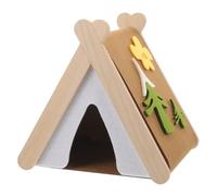 RORPOIR Cozy Small Pet House Hideout for Hamsters and Guinea Pigs, Warm Wood and Felt Tent with Secure Space and Good Workmanship, Winter Shelter for Small Rabbits and Ferrets