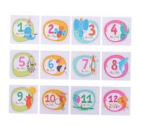RORPOIR Creative Baby Monthly Stickers for Recording Your Baby's Life the First Year Animal Photo Props Made of Paper for Newborn Boys and Girls