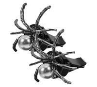 RORPOIR Cute Spider Car Air Vent Clips with Playful Gothic Style Black Zinc Alloy 2pcs Decorative Car Vent Air Fresheners for Interior Decoration
