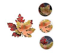 RORPOIR Delicate Maple Leaf Shaped Brooch Pin with Drop Oil Finish Multi-purpose Corsage for Women S Dresses Bags Hats and Party Accessories Creative Coat Decoration for Christmas and