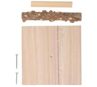RORPOIR Desktop Bird Perch Wooden Parrot Stand with Training Platform and Portable Design, Natural Wood Material, Compact Size for Office and Home Use, for Parakeets and Small Birds