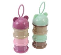 RORPOIR Dispenser Box 3 Layered Storage Case Dispenser Portable Container Detachable Layers for 's Milk Snacks More Gray Purple