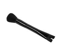 RORPOIR Double Headed Makeup Brush for Nose Contouring and Liquid Foundation, Black Dual Ended Design with Nylon Bristles for Applying Loose Powder and Multifunctional Use, for Women’s