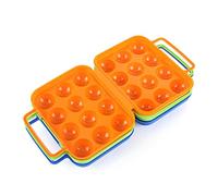 RORPOIR Egg Container for 6 Eggs Carton Reusable Hard Boiled Holder Carrier Protector Portable 6 s Slots Holder Hilder Deviled Containers with Lid Green