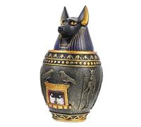 RORPOIR Egyptian Style Craft Canopic Jar Figurine Decorative Sculpture for Porch and Home Decor Premium Resin Material with Craftsmanship and Realistic Design