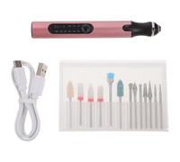 RORPOIR Electric Nail Polisher USB Powered 3-Speed Motor 1 Set with 3 Ceramic Grinding Heads Aluminum Alloy Material for Nail Grinding and Dead Skin Removal