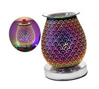 RORPOIR Electric Wax Heater Aromatherapy Lamp 3D Touch Fragrance Light Decorative Tabletop Aroma Lamp UK Plug for Daily Use