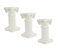 RORPOIR Elegant 3pcs Mini Roman European Style Photo Props Greek Decor Roman Pillars Decor Decorative Sturdy Resin Material Realistic Design