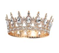 RORPOIR Elegant Crown for Women Wedding Headpiece with Rhinestone and Zinc Alloy, Beautiful Baroque Design, Reasonable Structure, Not Easy to Fall, for Bride and Bridal Accessories
