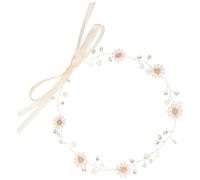 RORPOIR Elegant Daisy Flower Headband for Bride with Alloy Material and Golden Colour, Multiple Usage Floral Crown Hair Wreath Suitable for Engagement and Dress on Ordinary Day