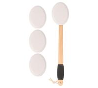 RORPOIR Elegant Wooden Cream Applicator for Your Back with Anti-Slip Handle and Replacement Heads, Versatile Back Lotion Applicator for Easy Sunscreen and Moisturizer Application, Bath