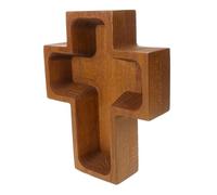 RORPOIR Elegant Wooden Serving Dish Cross Shaped Fruit Tray Multi-use Snack Plate for Desserts and Snacks