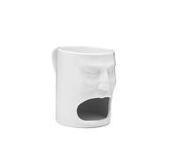 RORPOIR Face Ceramic Cookies Mug Ceramic Mug Cup for Biscuit Tea Unique Face Shape as Cookie Holder