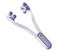 RORPOIR Face Roller Pink V-Shaped Facial Massage Tool with Unique Design for Comfortable Skin Care, Abs and Pmma Material Beauty Roller for Lifting Double Chin and Enhancing Face Contours
