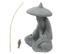 RORPOIR Fisherman Figurine Ornament Lifelike Resin Decoration for Micro Landscape for Fish Tanks Bonsai and Desktop Decor Japanese Home Aesthetic