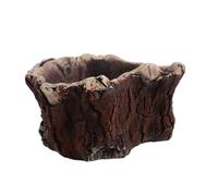 RORPOIR Flowerpot Planter Imitation Tree Cement Succulent Root Style Brown