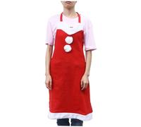RORPOIR Fluffy Aprons Christmas Work Aprons Bib Apron Santa Costume Apron Christmas Party Aprons Novelty Apron Christmas Party Cosplay Xmas Santa Apron Xmas Aprons Red Aldult Dress Miss