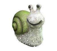 RORPOIR Garden Resin Snail Statue Luminous Outdoor Pool Ornament Solar-powered Resin Snail Decor for Garden Patio Courtyard Lighting