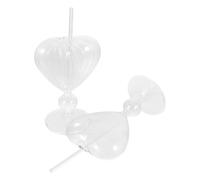 RORPOIR Glass Cocktail Cup 2pcs 210ml 180ml Chic Heart-Shaped Goblets for Home Bar and Celebrations