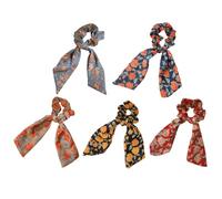 RORPOIR Hair Scrunchies with Decorative Properties Made of Cloth 5pcs Silk Creative Chiffon Scrunchie Set Non Slip Delicate Hair Accessories and Easy to Use Random Color for Daughters
