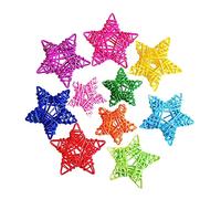 RORPOIR Hanging Pendant Ornaments to Create a Happy Atmosphere Random Color and 10pcs Hanging Decor Pentagram Colorful Rattan for Party Decoration Party Festival