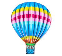 RORPOIR Iron Hot Air Balloon Wall Hanging Pendant in Balloon Red White Blue with Decorative Effect and Easy to Use Features for Outdoor and Living Room Wall Art Decor