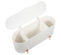 RORPOIR Makeup Pad Organizer Case 3-Grid Beauty Egg Holder for Skincare Home Case Brush Organiser Dustproof