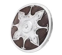 RORPOIR Medieval Knight for Group Cosplay Performances round Shield Prop 12.4" Pvc Classic Design with Smooth Rounded Borders , Safe and Comfortable and Themed Photography Scenes