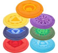 RORPOIR Meditation Cushion Lightweight and Protective 7pcs Tibetan Singing Bowl Pad with Creative Embroidered Design Polyester Sound Bowl Cushion for Buddha
