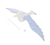 RORPOIR Mediterranean Style Wooden Seagull Hanging Decor Lightweight Sea Bird Wall Ornament for Living Room Bedroom and Dining Room Charming Nautical Home Decoration
