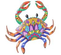 RORPOIR Metal Crab Wall Decor Rustic Nordic Modern All-match Iron Painting to Prevent Rusting and Changing Color Will Not Fade Indoor Bedroom Hanging Decoration