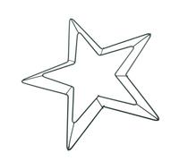 RORPOIR Metal Wire Star Shaped Flower Hoop Diy Wreath Frame Pentagram Floral Hoop for Christmas Decorations 40cm