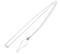 RORPOIR Mini Glass Wishing Bottle Necklace with White K Chain Tiny Glass Jar Pendant for DIY Spell Jars and Good Luck Charm Jewelry