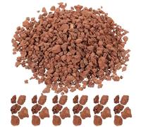 RORPOIR Miniature Natural Stone Rocks Volcanic Red 60G Bag for Tabletop Diorama and Miniature Railway Subgrade Decoration