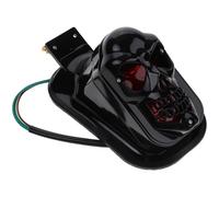 RORPOIR Motorcycle Skull Tail Light Assembly with Skull Head Design, Black Abs Material, Waterproof and Easy Installation, for Nighttime Rides and Unique Motorbike Lighting Accessories