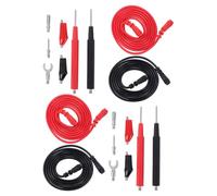 RORPOIR Multimeter Test Leads 2 Sets Lightweight PVC Test Hook Clips for Electrical Measurement and Testing
