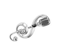 RORPOIR Music Note Brooch Pin Microphone Treble Clef Safety Collar Pin for Women Girls Wedding Christmas Teacher Prom Accessories