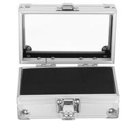 RORPOIR Nail Drill Bit Storage Box Silver Aluminum Organizer with 50 Slots for Individuals Who Enjoy Doing Their Own Nails