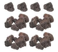 RORPOIR Natural Black Volcanic Rock Bird Bath Stones for Garden and Fish Tank, Decorative Stone Water Filtration Feature, 1.1kg Outdoor Aquarium and Garden Decoration