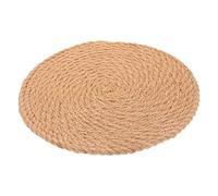 RORPOIR Natural Braided Round Placemat Non-slip Heat-resistant Insulation Table Mat for Dining Woven Coaster for Everyday Use and Home Decoration Rustic Table Decor