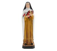 RORPOIR Nun Holding Flowers Statue Resin Catholicism Adornment for Home Decor Desktop Ornament for Office Church Spaces Creative Design Fine Workmanship
