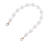 RORPOIR Pearl Handbag Chain Strap Replacement White Metal and Plastic Material, Easy to Install and Versatile Wearing Accessory for Handbag and Purse for DIY Bag Accessories