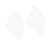 RORPOIR Pet Cage Divider Panel Easy Cleaning and Lasting Durability 2pcs White Iron for Small Animals and Parrots for Home Pet Habitats and Animal Separation