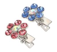RORPOIR Pet Hair Clips to Fix and Keep Hair in Shape Suitable for Daily Life and Big Events 2pcs Flower Shaped Rhinestone Alloy Functional Hairpins for Dogs and Pets