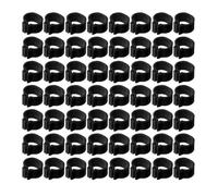 RORPOIR Pigeon Identification Rings Black 100 Pcs Portable Plastic Clip on Leg Bands for Birds Suitable for Breeding and Poultry Operations Management